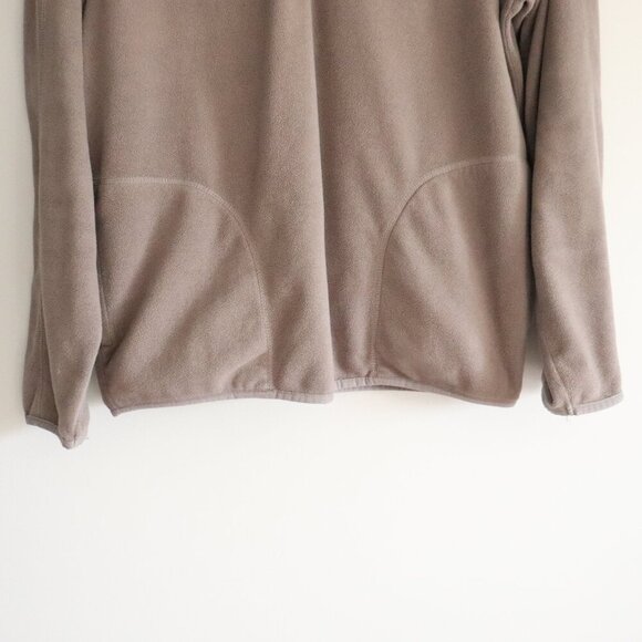 Joe Fresh Women's Large Grey Quarter-Zip Fleece Long Sleeve Sweater Pullover - Picture 9 of 12